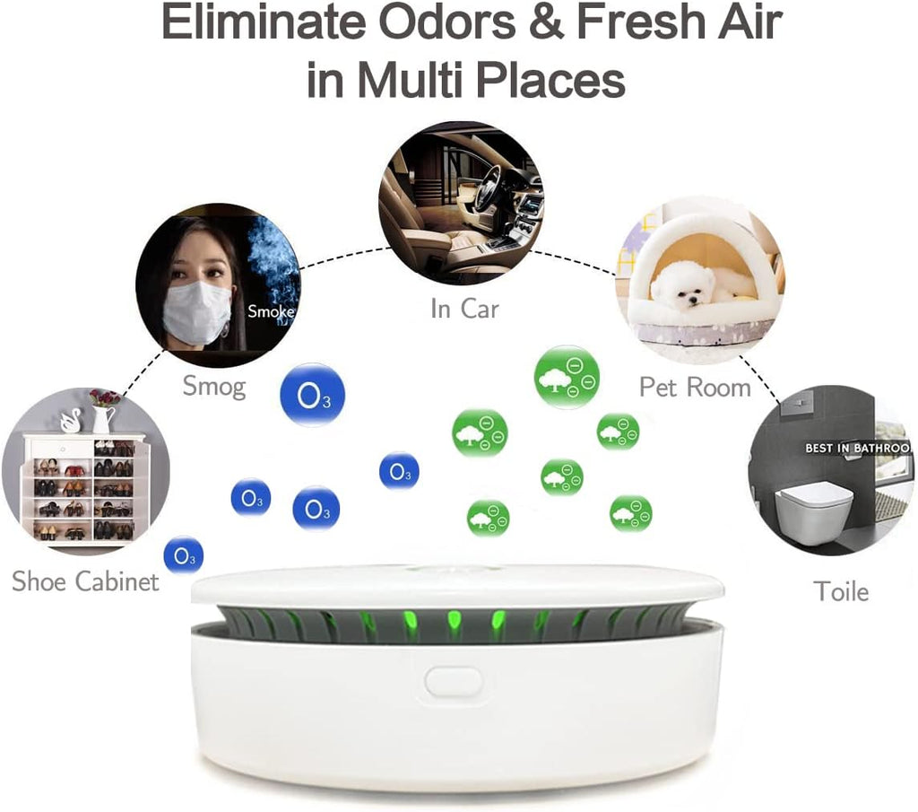 Mosrugs | FreshAir Ozone Odour Eliminator – Portable Air Purifier for Smoke, Pet Smells & Household Odours
