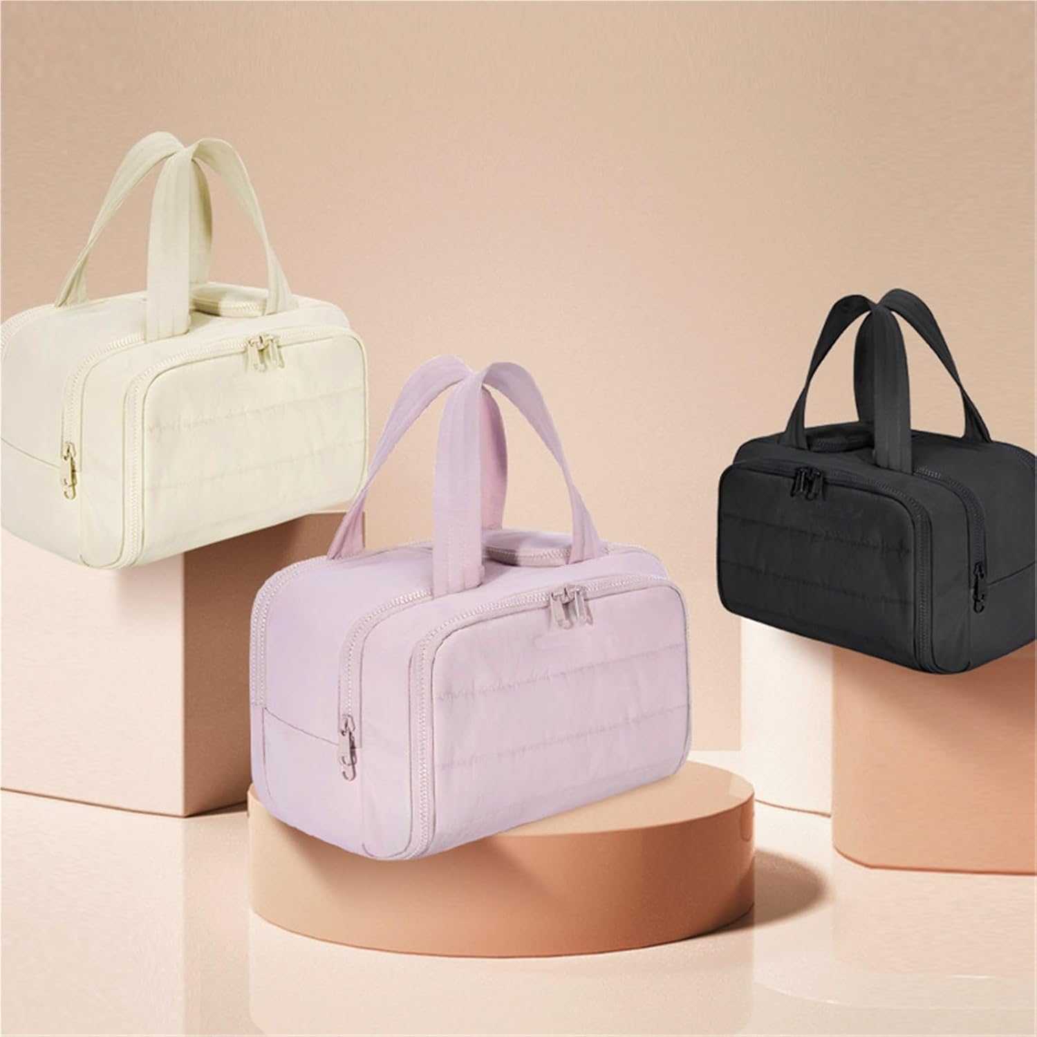 Mosrugs | 4-in-1 Puffy Toiletry Bag for Women – Large Travel Makeup & Skincare Organiser