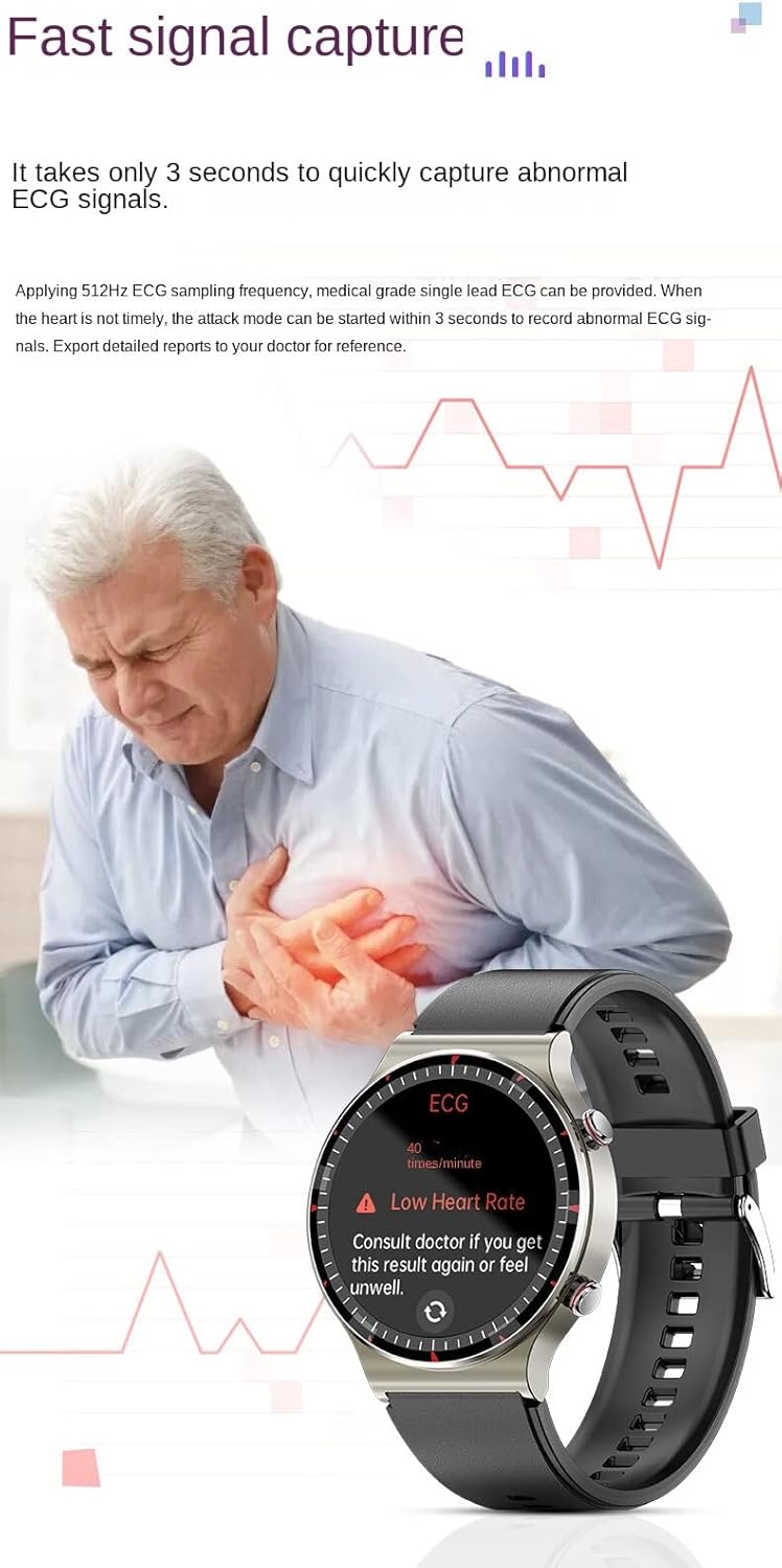 Mosrugs | CardioSense – Medical ECG Smartwatch with Osram Sensor & 24/7 Health Monitoring