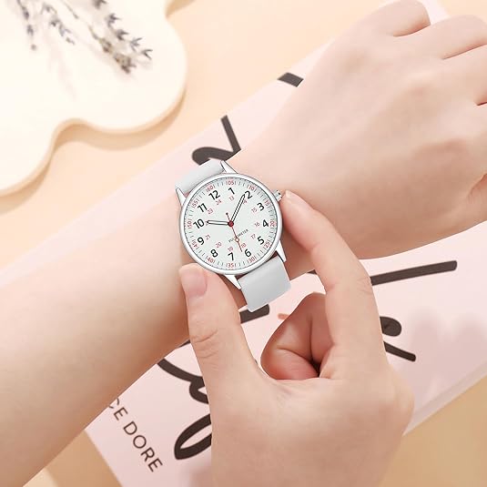 Mosrugs | Stylish Women’s Clip-On Watch – Waterproof Silicone Fob Watch in Elegant Colours
