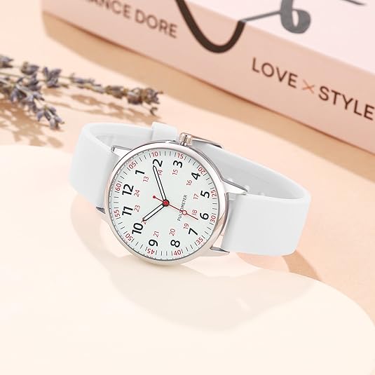 Mosrugs | Stylish Women’s Clip-On Watch – Waterproof Silicone Fob Watch in Elegant Colours