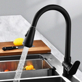 Mosrugs | Velvra Matte Black Pull-Out Kitchen Tap with Dual Spray & Single Lever Control