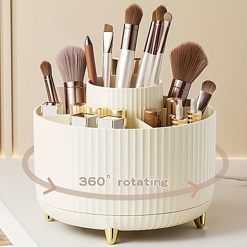 Mosrugs | GlamSpin – 360° Rotating Makeup & Desk Organiser with 5 Compartments