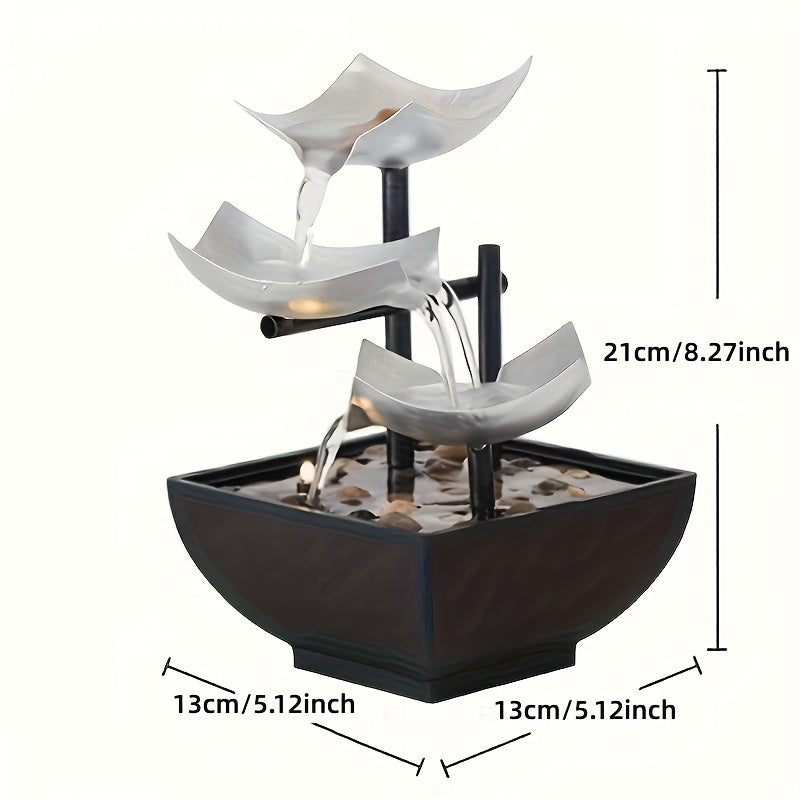 Mosrugs | LeafFlow – Elegant Indoor Fountain with Leaf Design and Gentle Water Flow