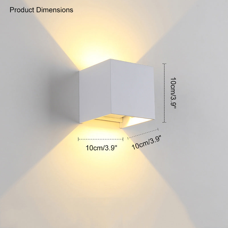 Mosrugs | LED Outdoor Up Down Wall Light | Waterproof Metal Fixture for Patio. Garden & Entryway Illumination