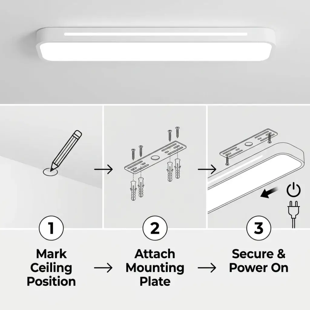 Mosrugs | NordicLine | Minimalist LED Ceiling Light in Nordic Design