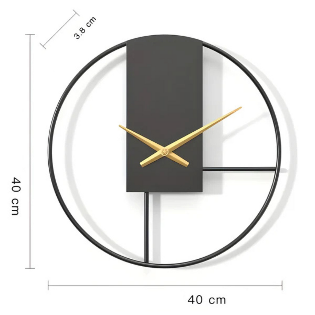 Mosrugs | Aurum | Minimalist Silent Wall Clock – Stylish Large Decorative Timepiece