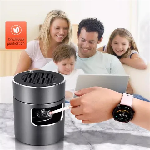 Mosrugs | Smart Smokeless Ashtray – Negative Ion with HEPA Filter & Rechargeable Battery
