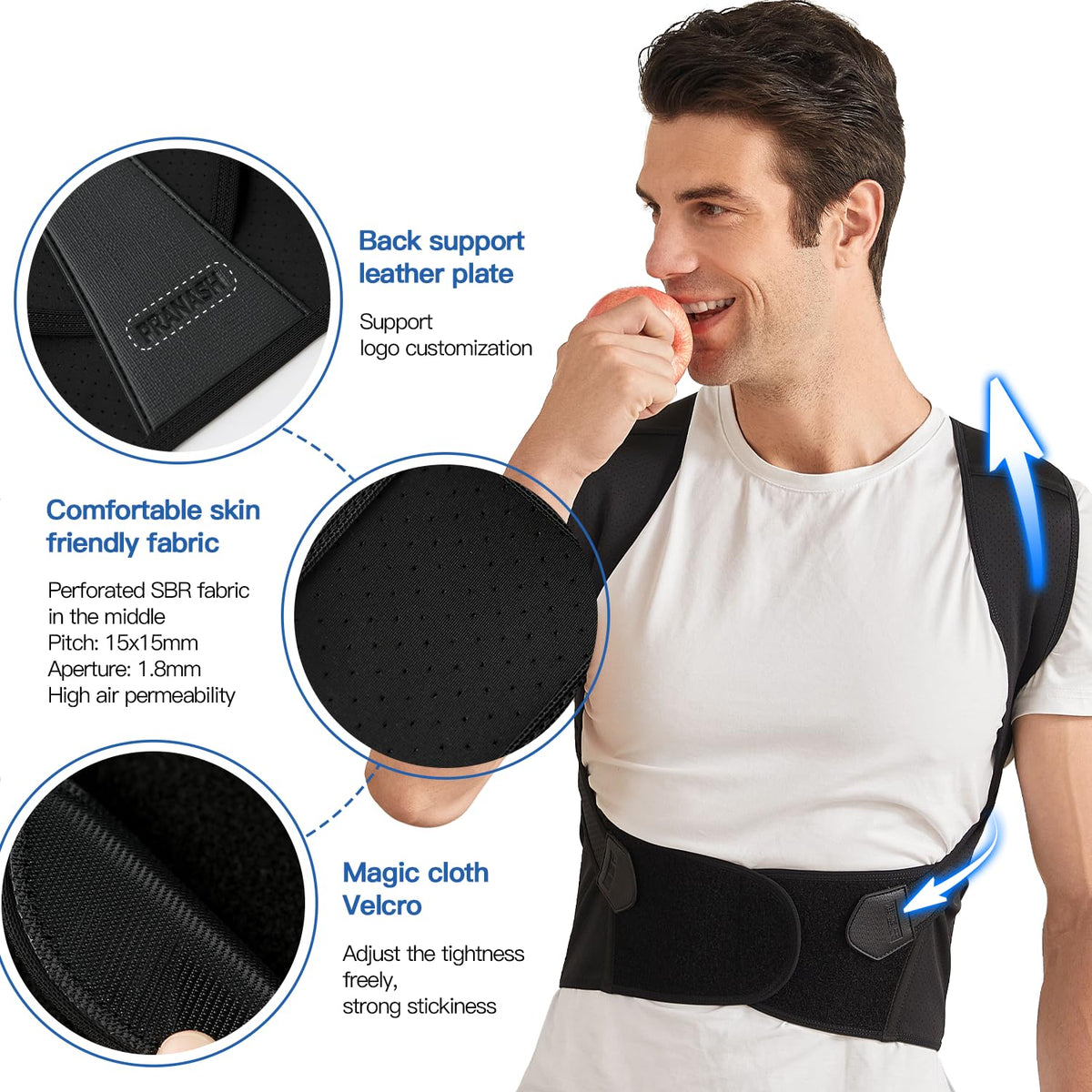 Mosrugs | Back Posture Corrector | Adjustable, Breathable Design for Men & Women to Improve Posture and Reduce Back Pain