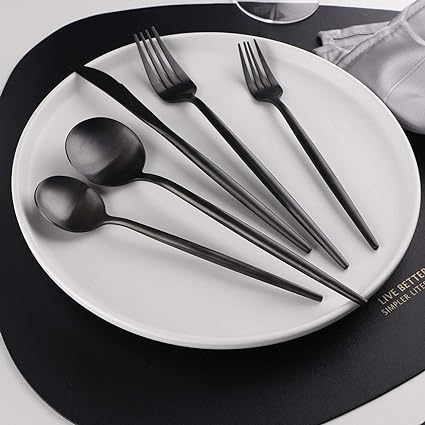 Mosrugs | Torin 36-Piece Minimalist Cutlery Set – Premium Stainless Steel Flatware with Matte Finish