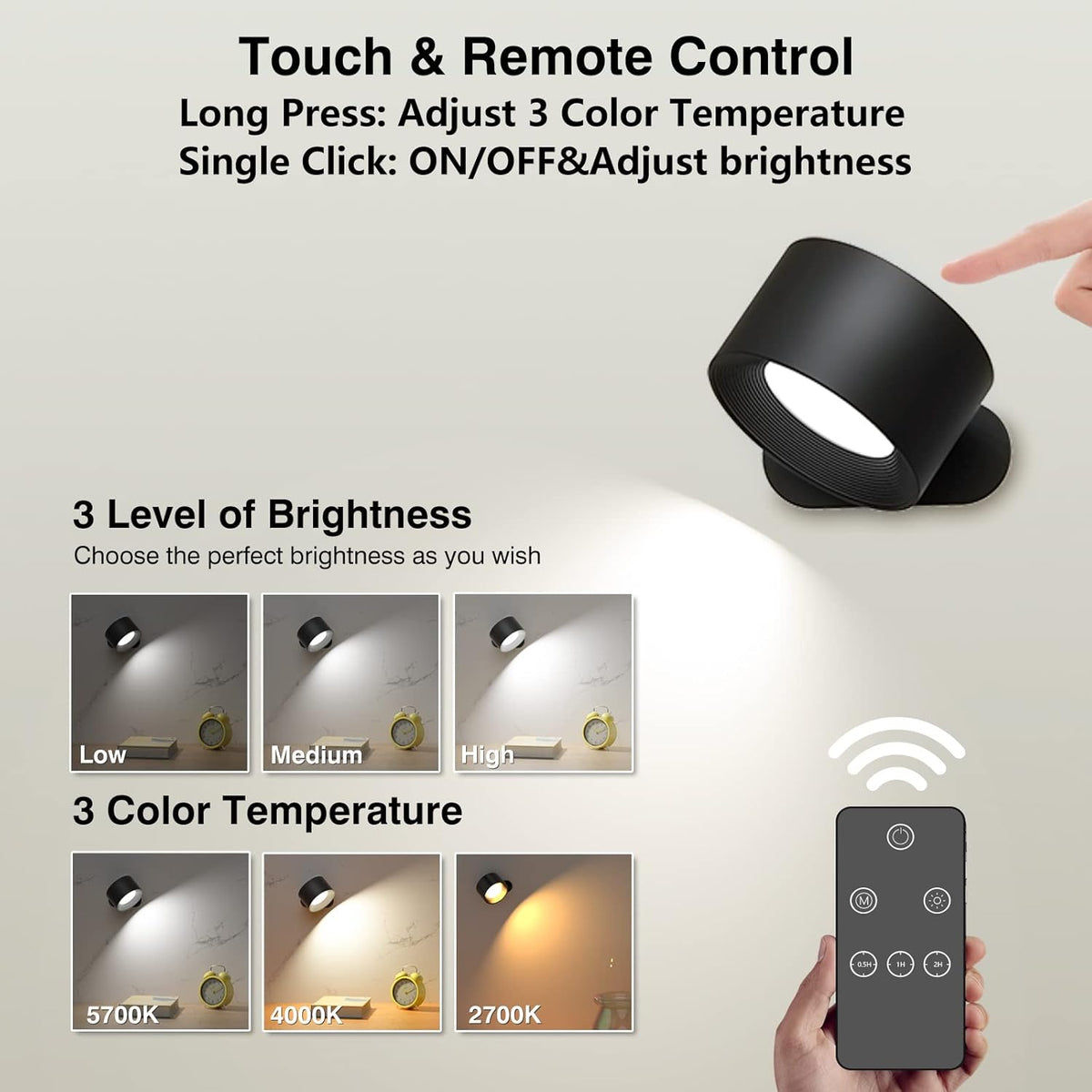 Mosrugs | FlexiLamp – Wireless Rechargeable 360° LED Wall Light for Indoors & Outdoors
