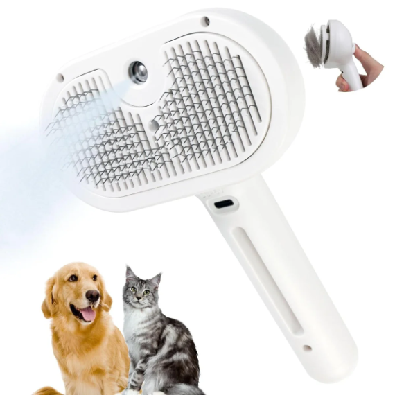 Mosrugs | PawMist – Mist-Infused Massage Brush for Pets | Gentle Grooming & Cooling Care for Cats and Dogs