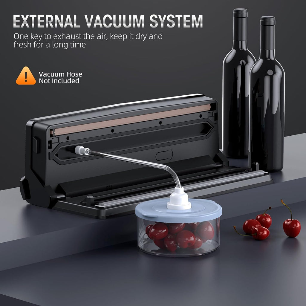 Mosrugs | 8-in-1 Vacuum Sealer with Built-In Cutter | Food Saver Machine for Dry & Moist Foods