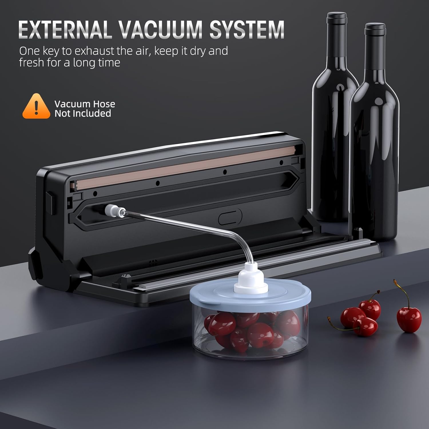 Mosrugs | 8-in-1 Vacuum Sealer with Built-In Cutter | Food Saver Machine for Dry & Moist Foods
