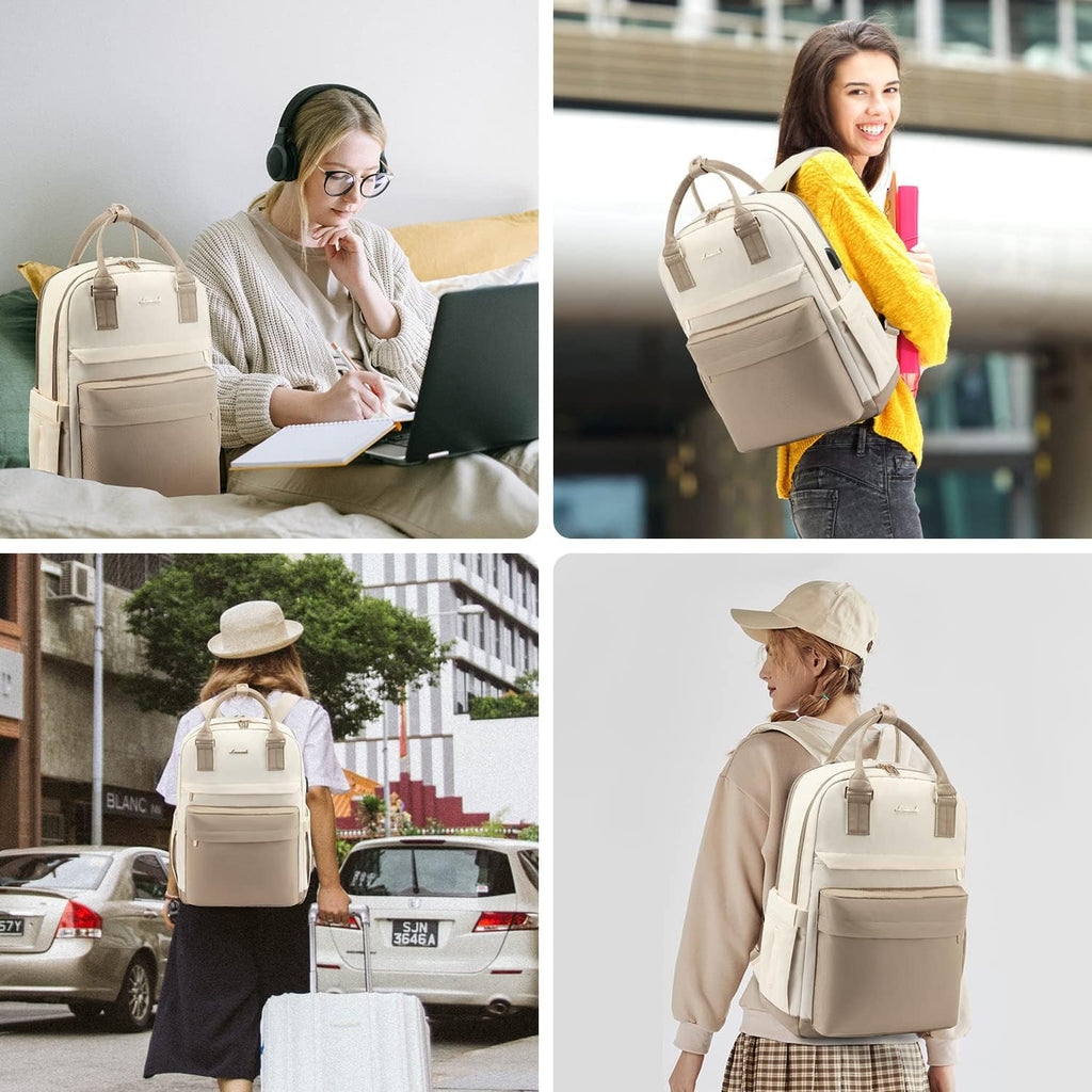 Mosrugs | Women’s Waterproof Laptop Backpack with USB Charging – Stylish 17-Inch Work, School & Travel Bag