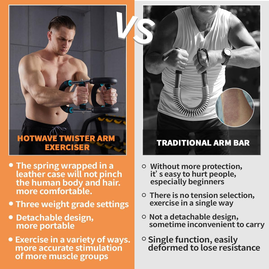Mosrugs | Twister Arm Exerciser – Adjustable Spring Workout Bar for Upper Body Strength Training