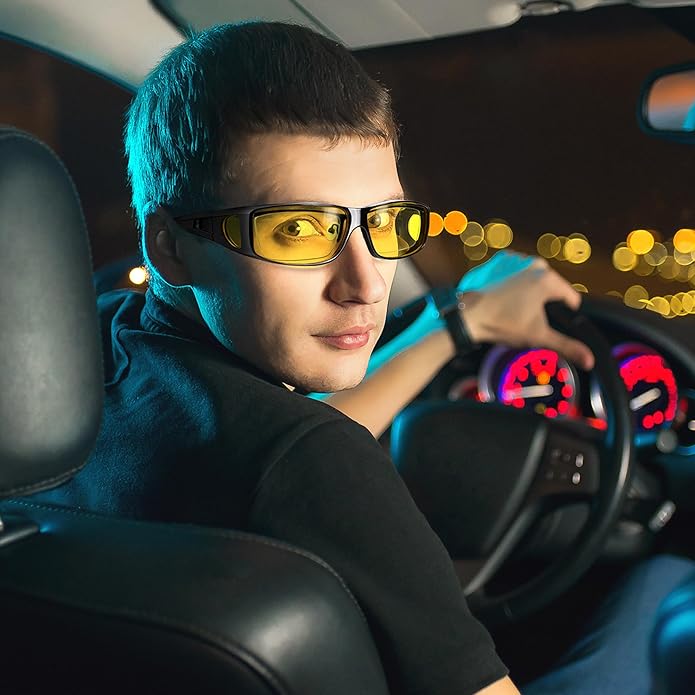Mosrugs | Jeremy Night Vision Polarised Driving Glasses – Anti-Glare Glasses for Safer Night Driving
