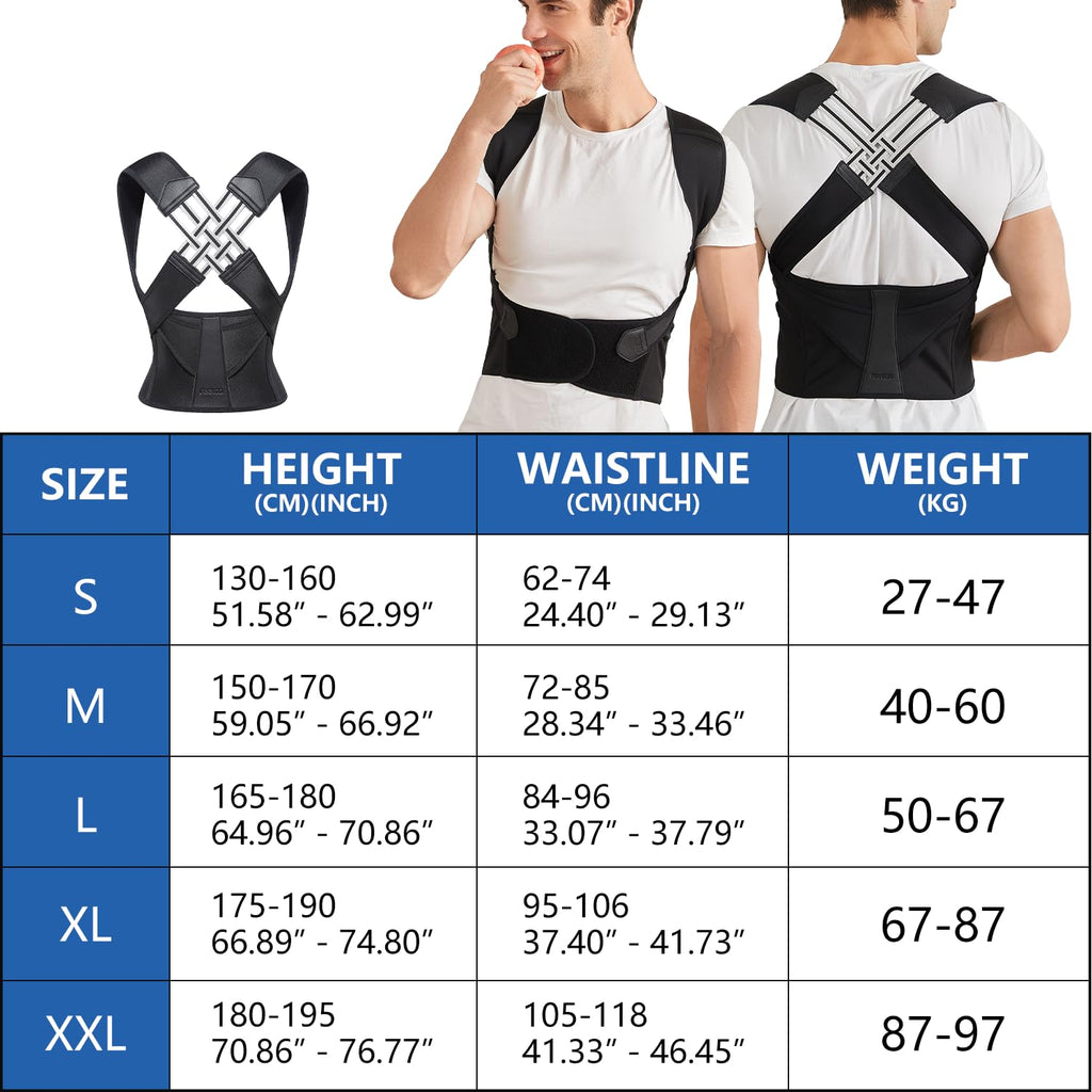 Mosrugs | Back Posture Corrector | Adjustable, Breathable Design for Men & Women to Improve Posture and Reduce Back Pain