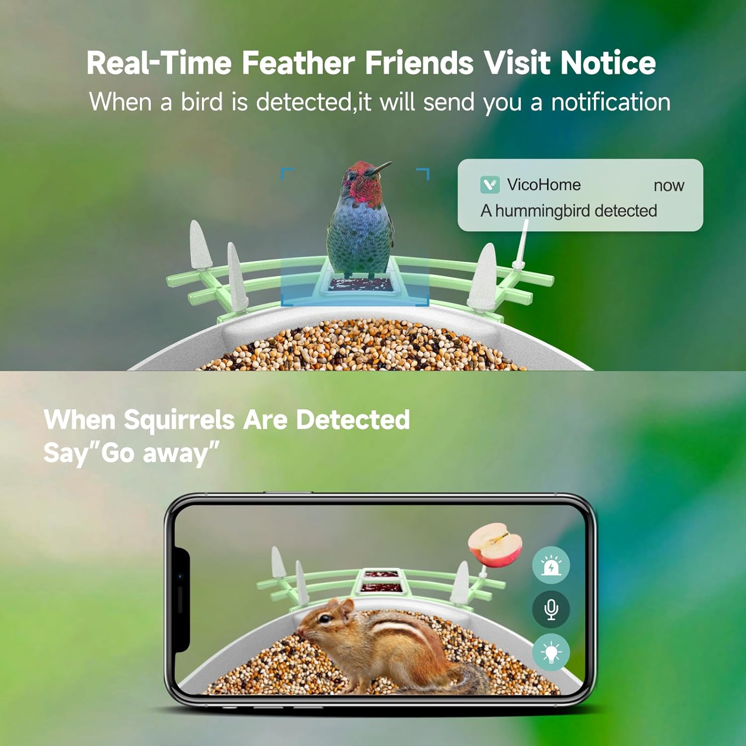 Mosrugs | Smart Bird Feeder Camera with AI Recognition & Night Vision