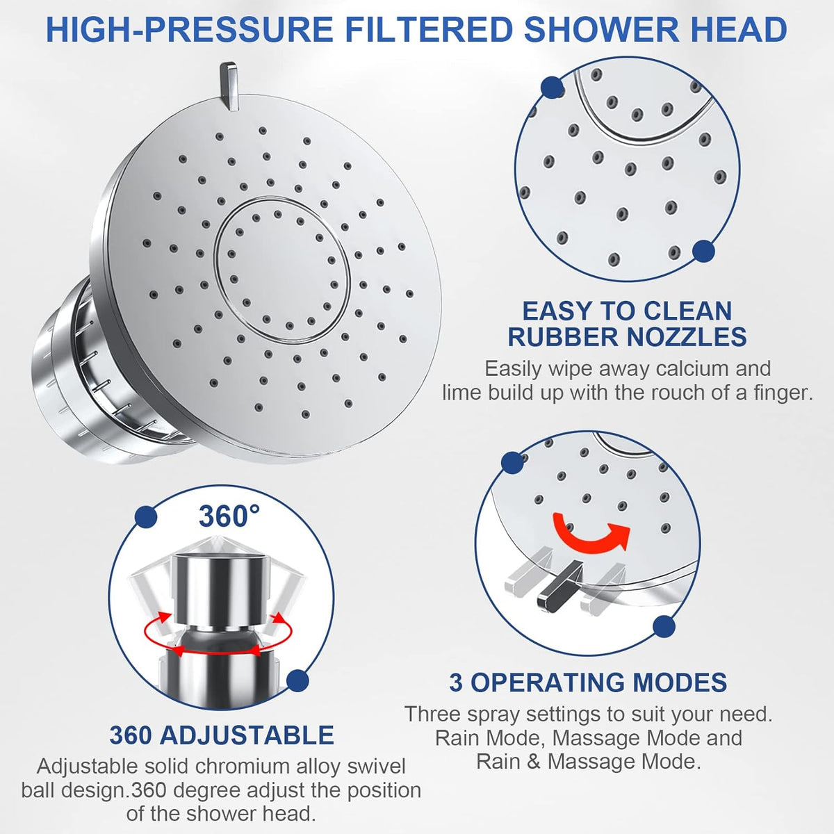 Mosrugs | Filtered Showerhead – Naturally Enhances Skin Radiance & Hair Health