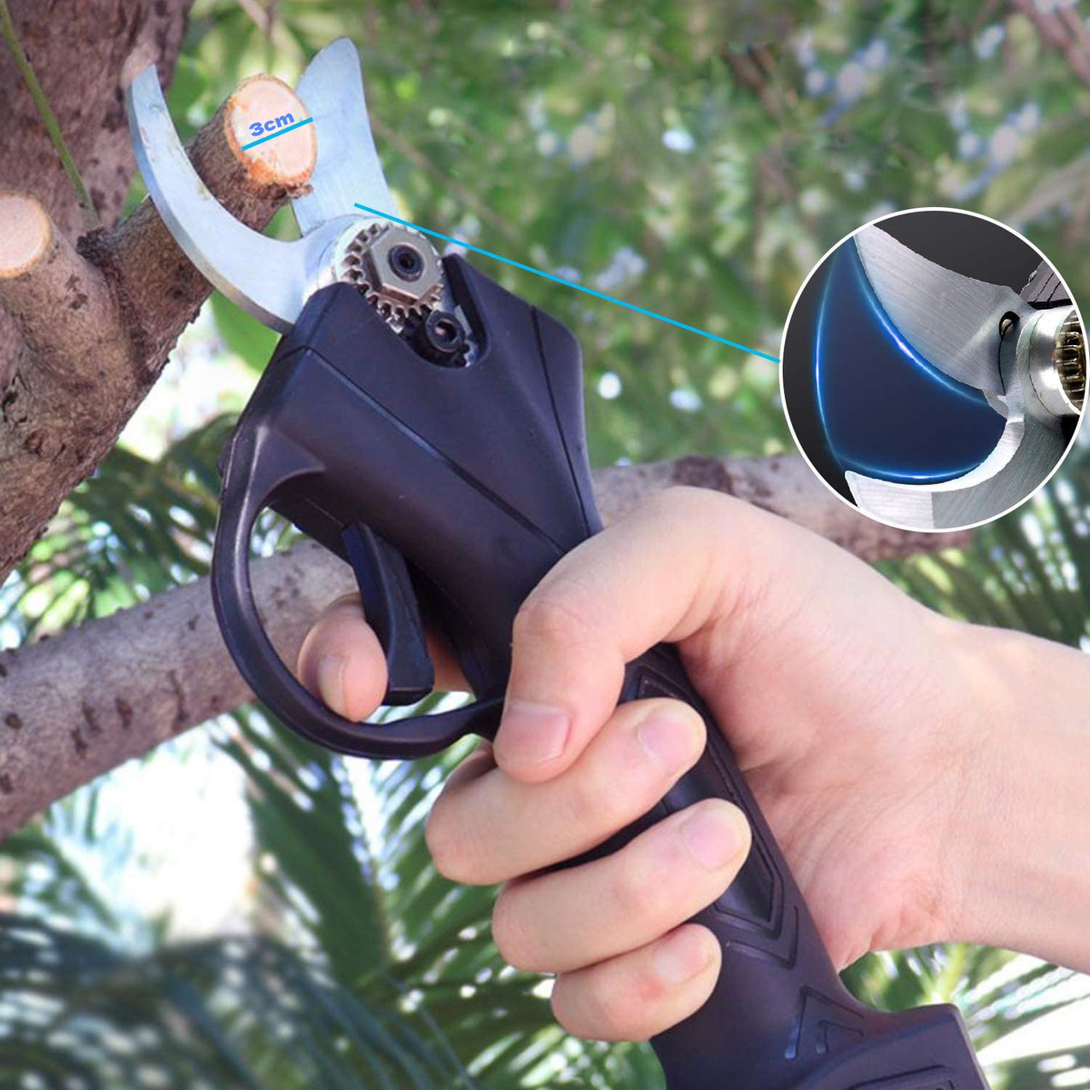 Mosrugs | Electric Pruning Shears – 21V Cordless Garden Cutter with Precision Steel Blades