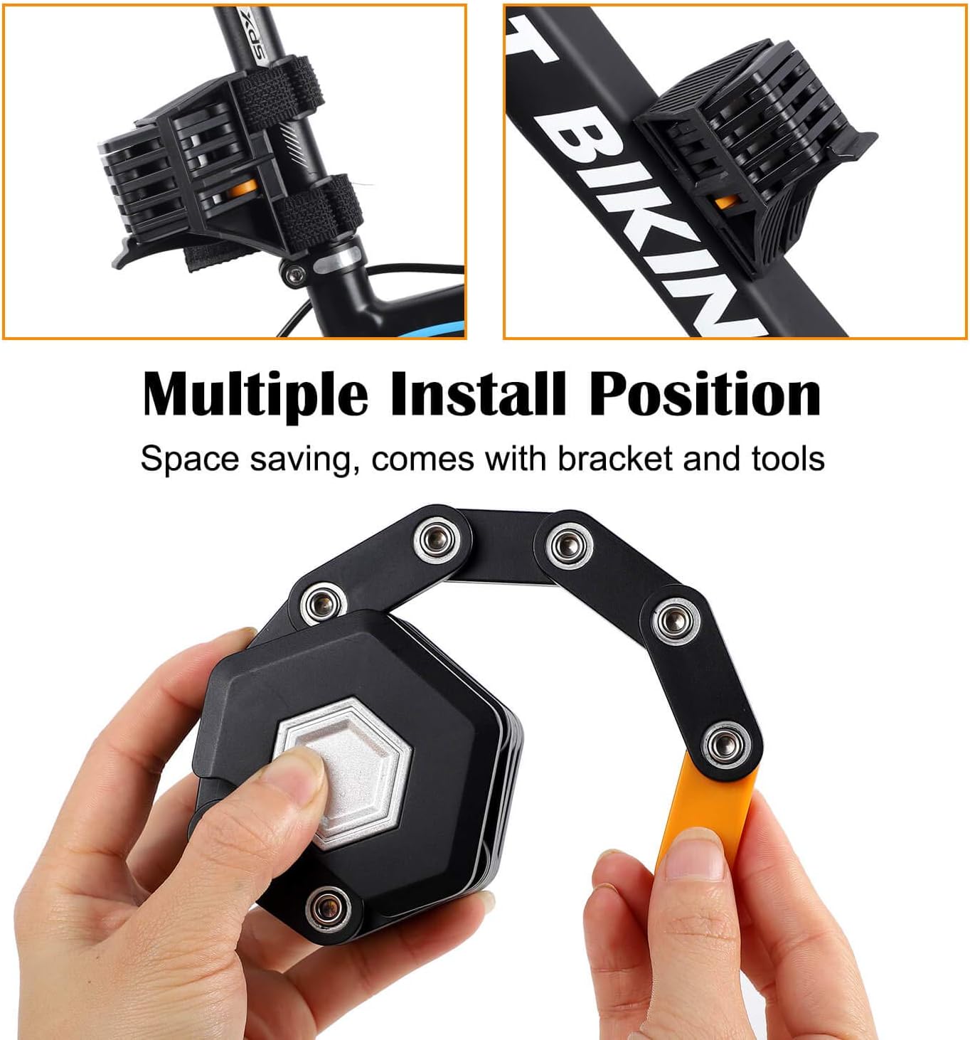 Mosrugs | SafeRide Foldable Heavy-Duty Anti-Theft Bike Lock – Ultra Strong Security Chain