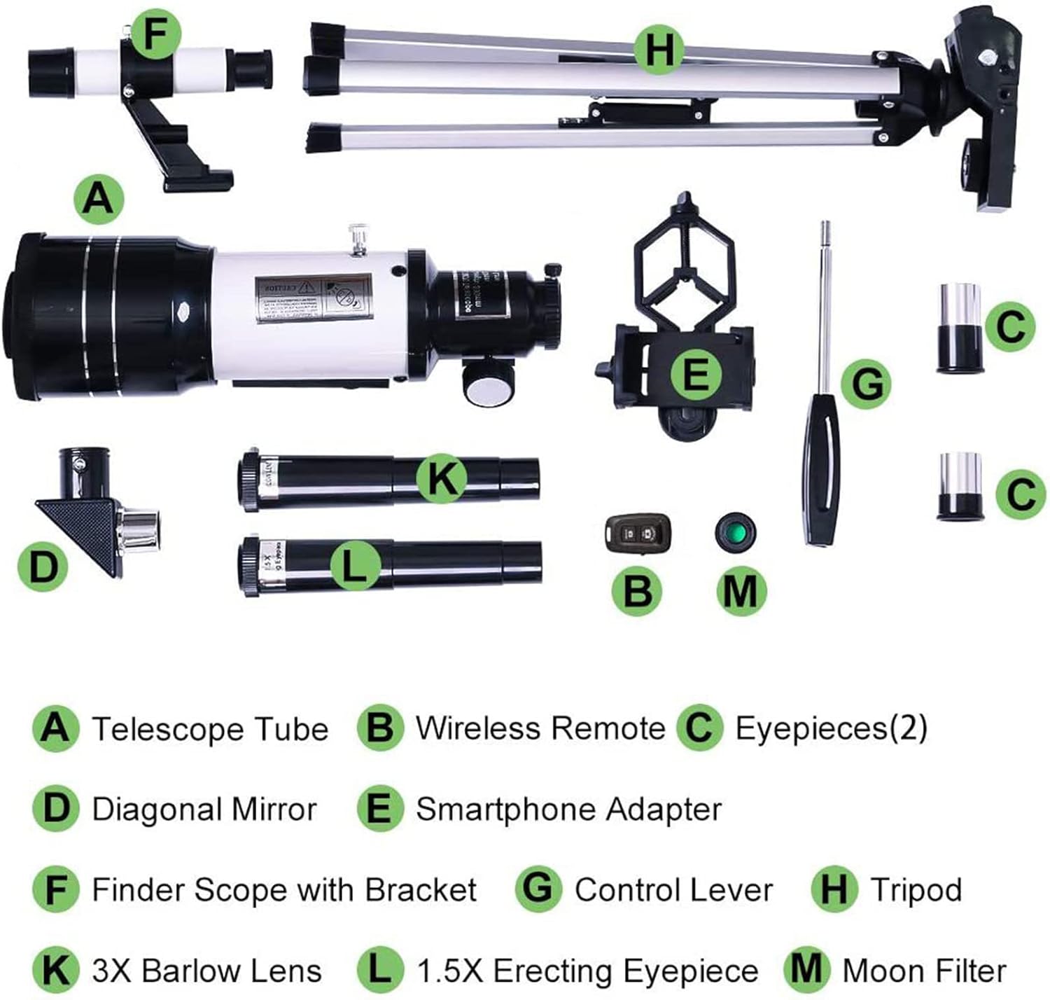 Mosrugs | Professional Astronomical Telescope | 70mm Aperture, 300mm Focal Length & Easy Setup for Stargazing and Nature Exploration
