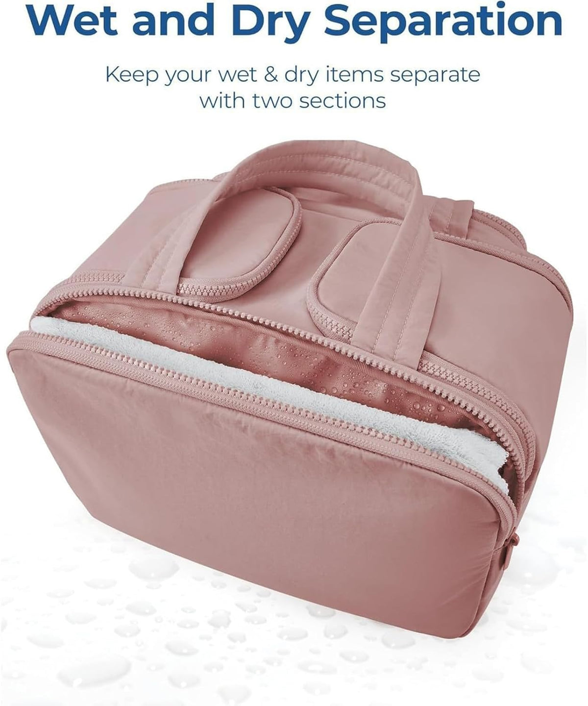 Mosrugs | 4-in-1 Puffy Toiletry Bag for Women – Large Travel Makeup & Skincare Organiser