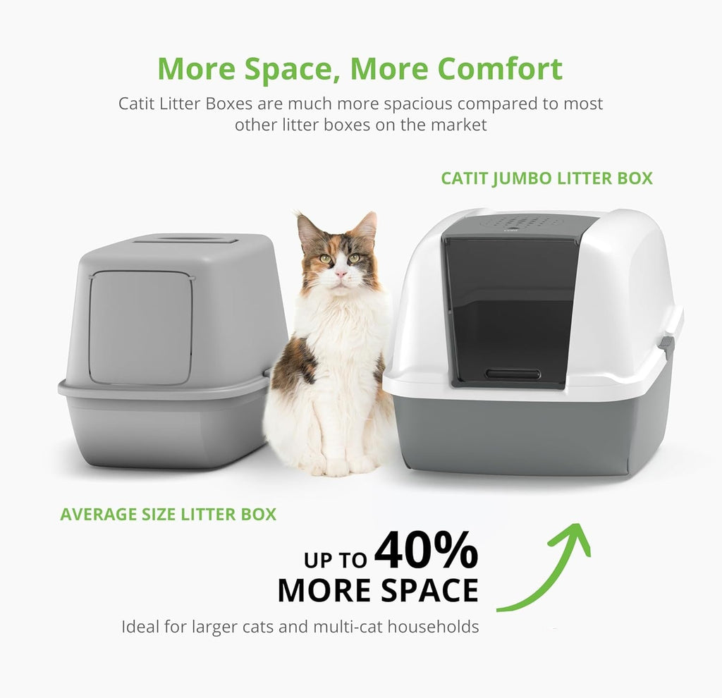 Mosrugs | PetHome XL Cat Litter Box – Extra Large Covered Litter Tray with Odor Control