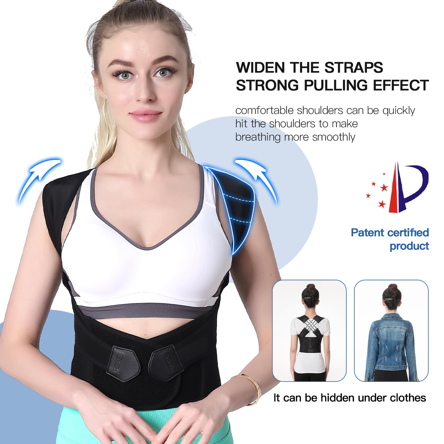 Mosrugs | Back Posture Corrector | Adjustable, Breathable Design for Men & Women to Improve Posture and Reduce Back Pain