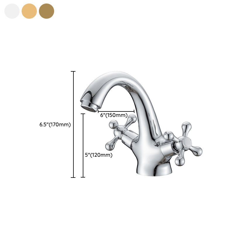 Mosrugs | Industrial Wide-Spread Bathroom Faucet with Dual Cross Handles – Brass Construction