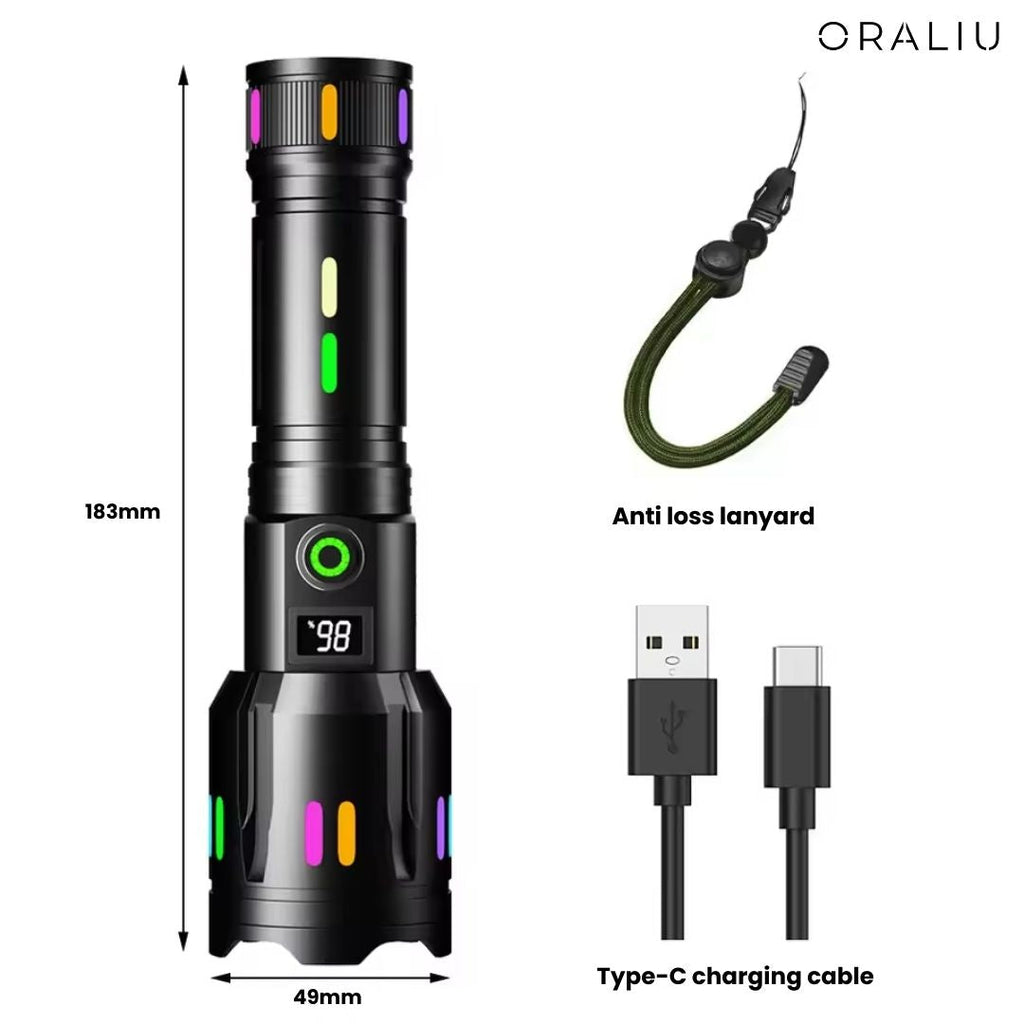 Mosrugs | Military-Grade LED Flashlight – Rechargeable – 9000 Lumens