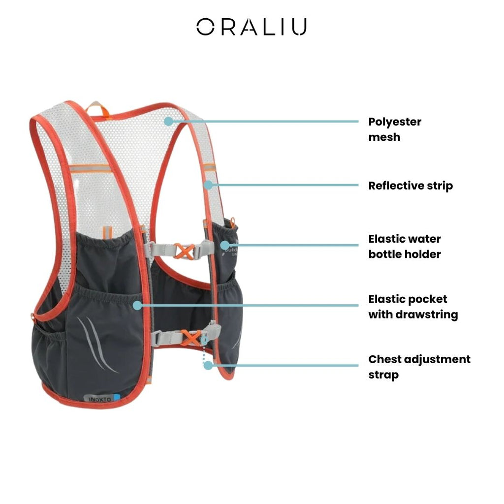 Mosrugs | Trail Running Hydration Vest – Includes 2 Soft Flasks