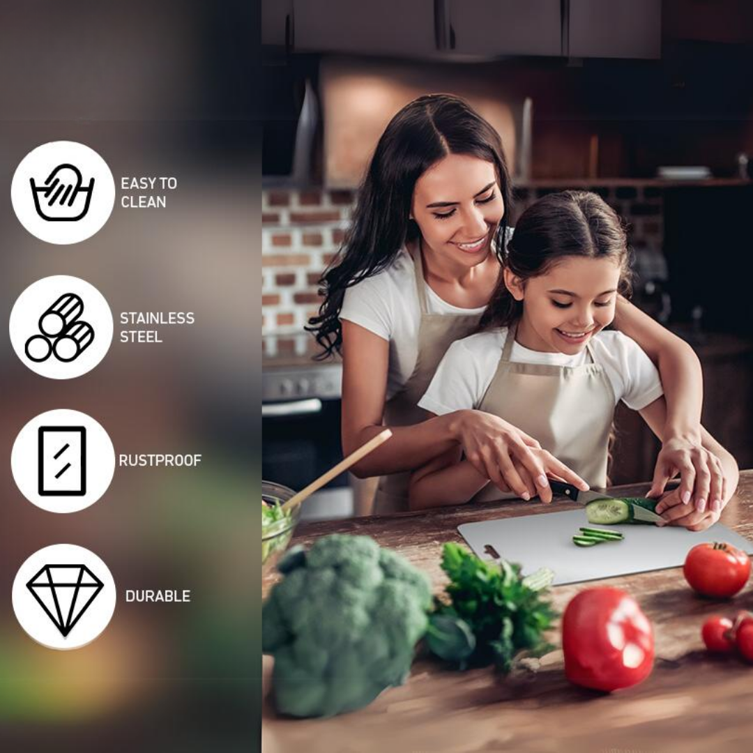 Mosrugs | Premium Stainless Steel Cutting Board - Stain and Scratch Resistant