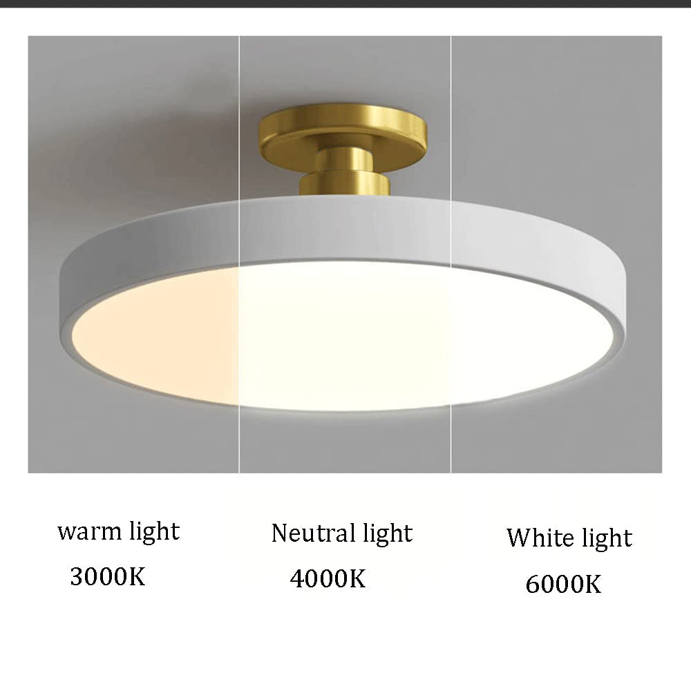 Mosrugs | Modern LED Semi Flush Mount Ceiling Light | Energy-Saving. Durable Design for Hallway. Dining Room & Living Room