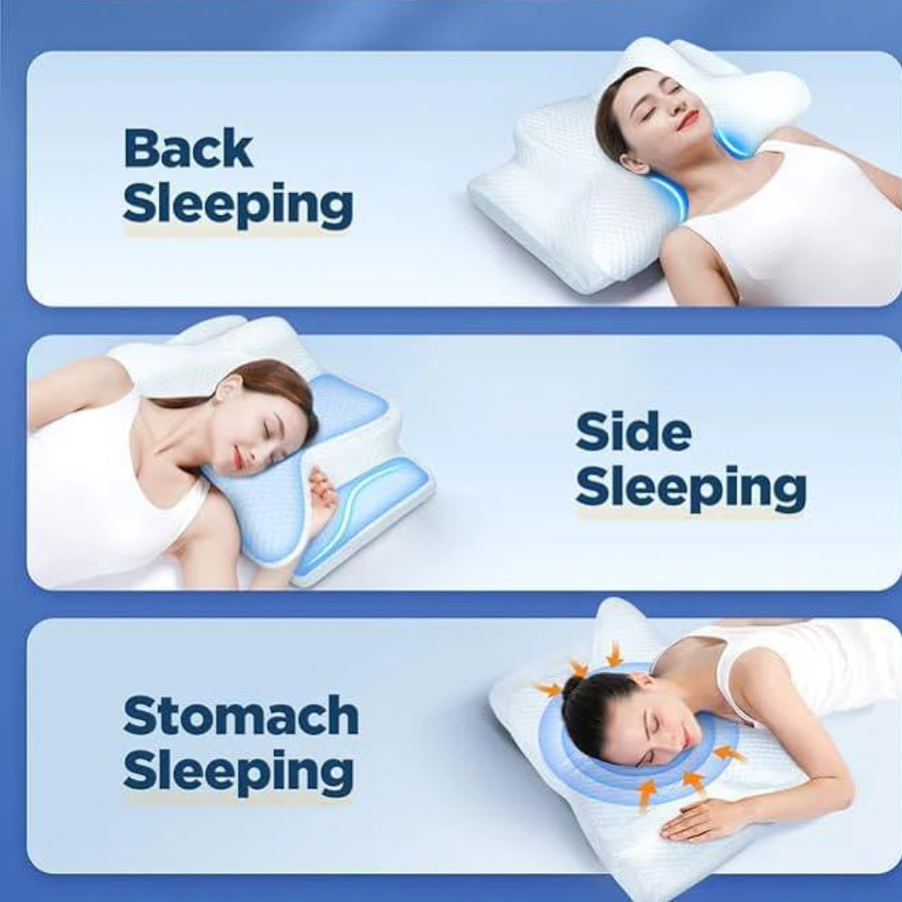 Mosrugs | Pillow for Back & Shoulder Pain Relief – Orthopedic Memory Foam Posture Pillow for Neck, Shoulder & Spinal Alignment Support