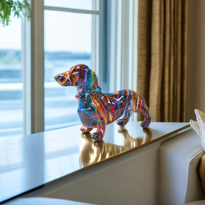 Mosrugs | Dachshund Delight – Colourful Dachshund Ornament for a Playful Touch at Home