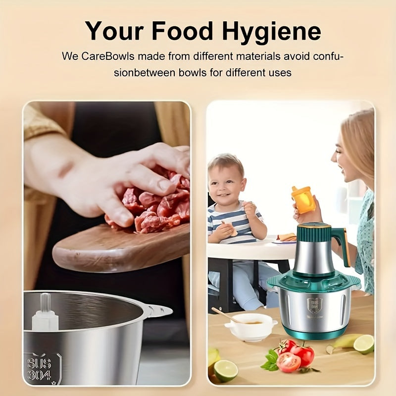 Mosrugs | Stainless Steel Food Processor – Powerful Meat Grinder & Vegetable Chopper (5L, 5000 RPM)