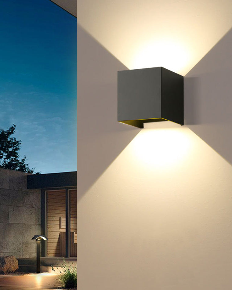Mosrugs | LED Outdoor Up Down Wall Light | Waterproof Metal Fixture for Patio. Garden & Entryway Illumination
