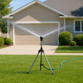 Mosrugs | Adjustable 360° Garden Sprinkler on Tripod – Stainless Steel Height-Adjustable Lawn Irrigation System