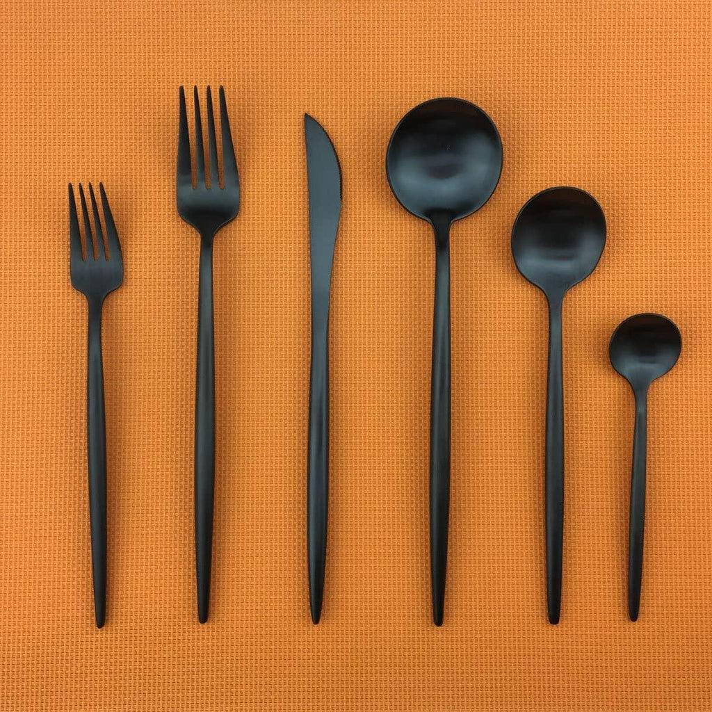 Mosrugs | Torin 36-Piece Minimalist Cutlery Set – Premium Stainless Steel Flatware with Matte Finish