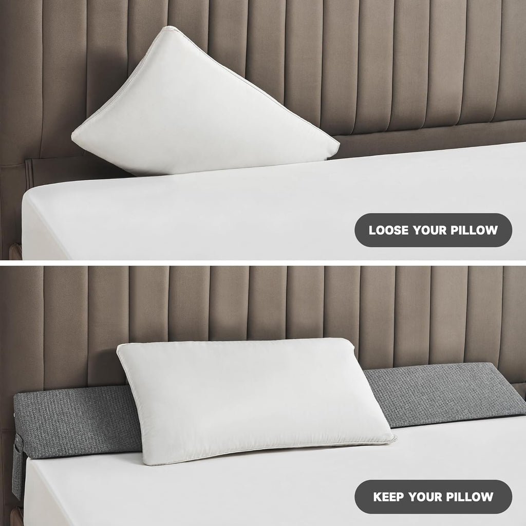 Mosrugs | Gap Filler Wedge Pillow | Adjustable Height, Compact Design & Ideal for Twin, Queen, King Beds and Sofas