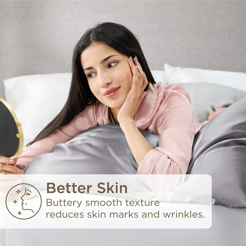 Mosrugs | Silk Pillow Case (2 Pack) | Hypoallergenic, Anti-Aging & Ideal for Hair and Skin Care
