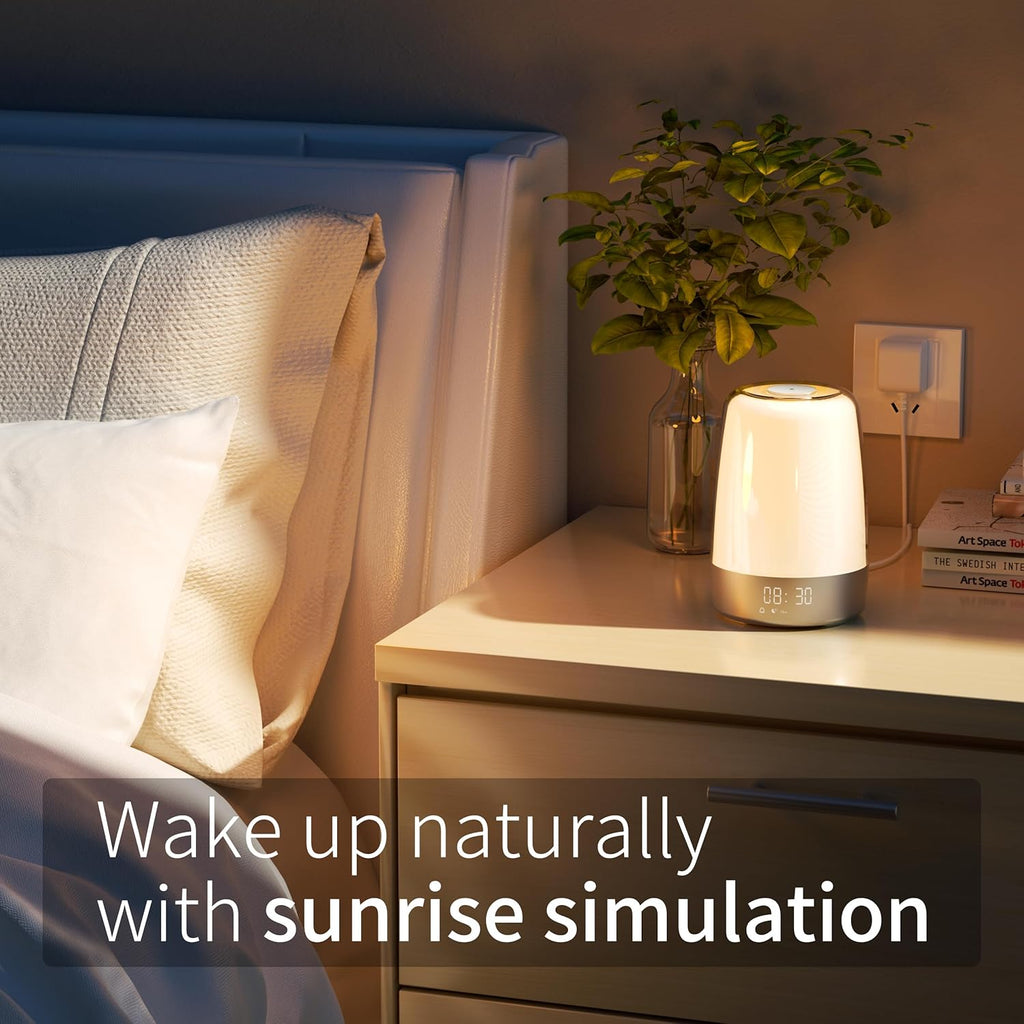 Mosrugs | Aurora Wake-Up Light with Natural Sounds – Gentle Sunrise Alarm Clock for a Refreshing Start