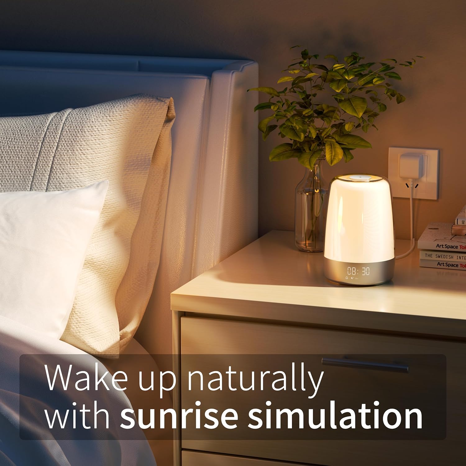 Mosrugs | Aurora Wake-Up Light with Natural Sounds – Gentle Sunrise Alarm Clock for a Refreshing Start