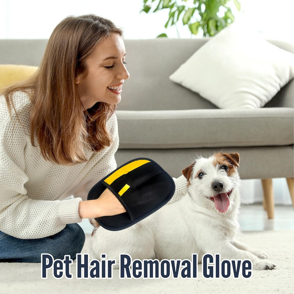 Mosrugs | FurEase – Pet Hair Removal Glove for All Coat Types | Gentle Grooming & Shedding Solution