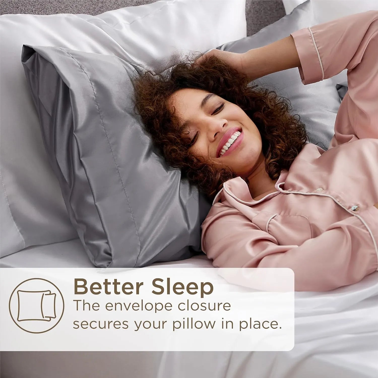 1Mosrugs | Silk Pillowcase – 100% Real Mulberry Silk for Hair & Skin – Cooling, Frizz-Free & Anti-Wrinkle Pillowcase UK
