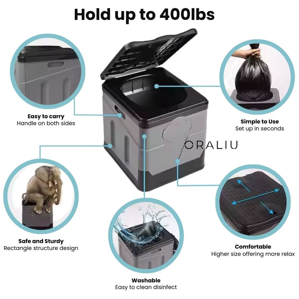 Mosrugs | Portable Folding Toilet – Ideal for Camping, Festivals & Travel