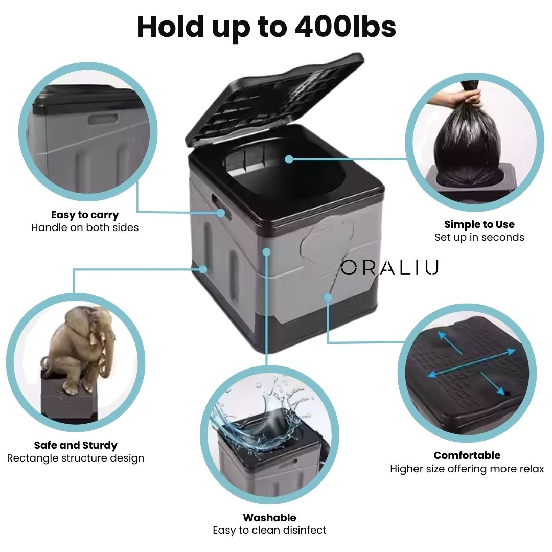Mosrugs | Portable Folding Toilet – Ideal for Camping, Festivals & Travel