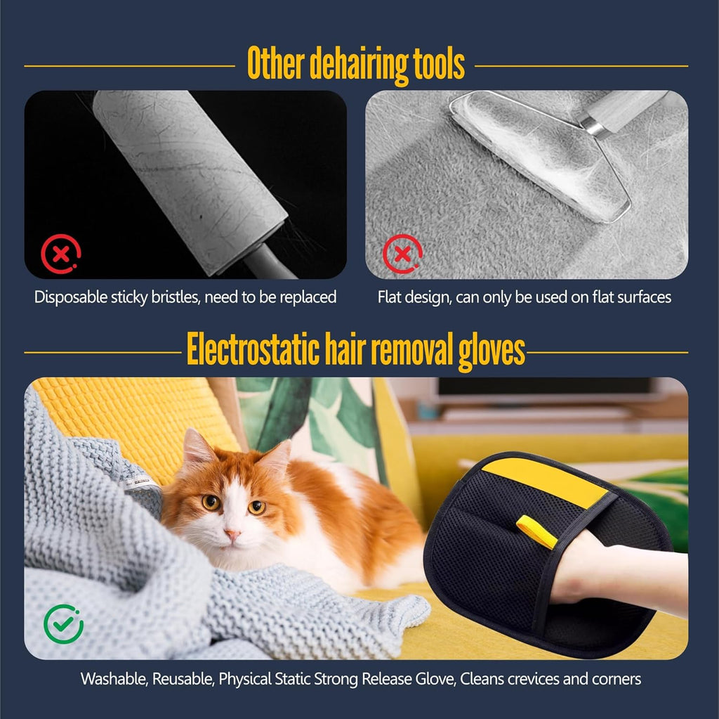 Mosrugs | FurEase – Pet Hair Removal Glove for All Coat Types | Gentle Grooming & Shedding Solution